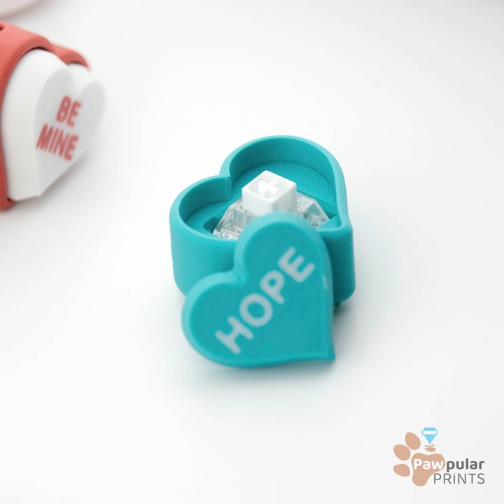 3D Printable Conversation Heart Remix MEGA-Pack, Fidget Keychain